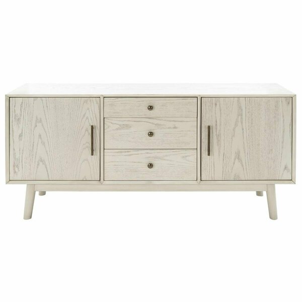 Safavieh 27 x 58 x 18 in. Elissa Mid-Century Media Stand, White Wash SFV2115A